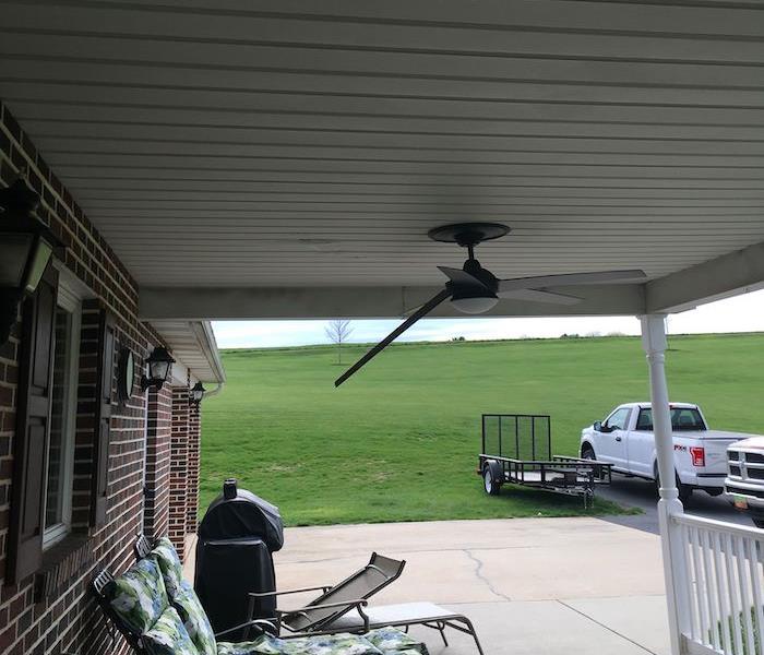 Broken porch ceiling fan 