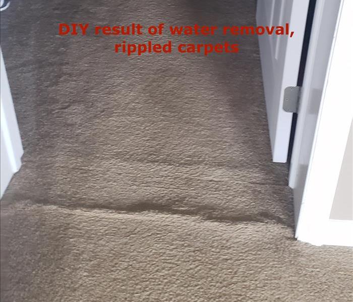 rippled carpet, lumpy beige